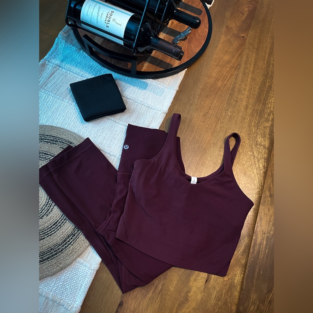 Lululemon Matching Set in Red Merlot 🍇